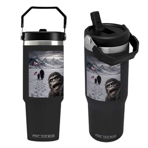 Nihilist Penguin Trump Hiking Mountains Flip Straw Tumbler Funny Bigfoot Selfie But Why TS14 One Size: 30 oz Black Print Your Wear