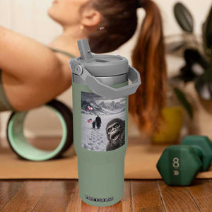 Nihilist Penguin Trump Hiking Mountains Flip Straw Tumbler Funny Bigfoot Selfie But Why TS14 One Size: 30 oz Moss Green Print Your Wear