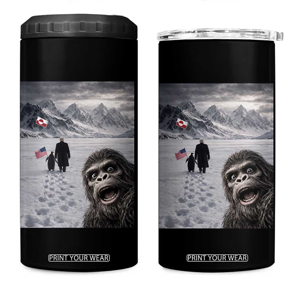 Nihilist Penguin Trump Hiking Mountains 4 in 1 Can Cooler Tumbler Funny Bigfoot Selfie But Why TS14 One Size: 16 oz Black Print Your Wear