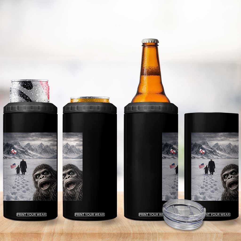 Nihilist Penguin Trump Hiking Mountains 4 in 1 Can Cooler Tumbler Funny Bigfoot Selfie But Why TS14 Print Your Wear