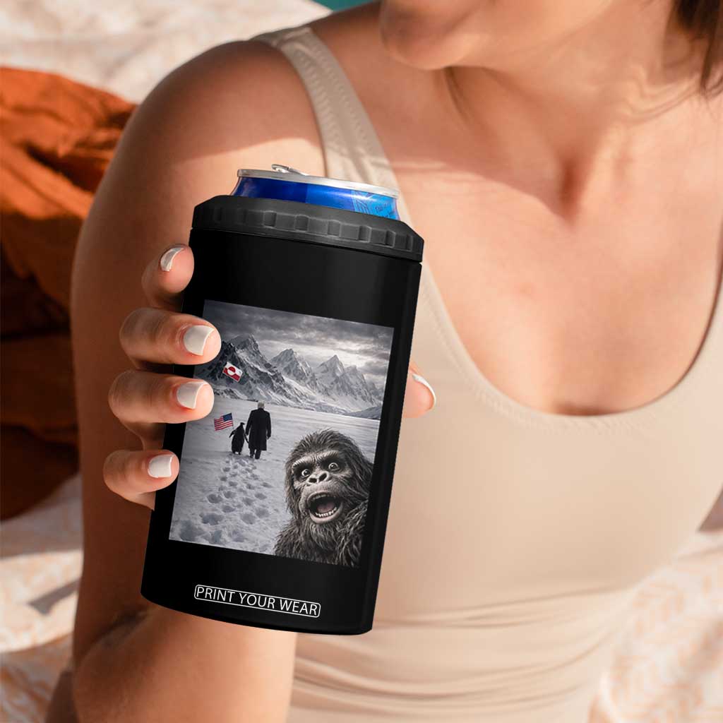 Nihilist Penguin Trump Hiking Mountains 4 in 1 Can Cooler Tumbler Funny Bigfoot Selfie But Why TS14 Print Your Wear