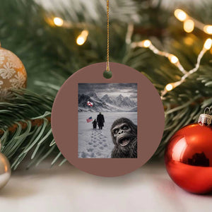 Nihilist Penguin Trump Hiking Mountains Ceramic Ornament Funny Bigfoot Selfie But Why TS14 1pc Mocha Print Your Wear