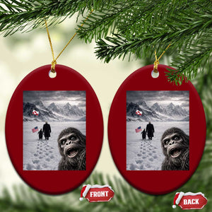 Nihilist Penguin Trump Hiking Mountains Ceramic Ornament Funny Bigfoot Selfie But Why TS14 Print Your Wear