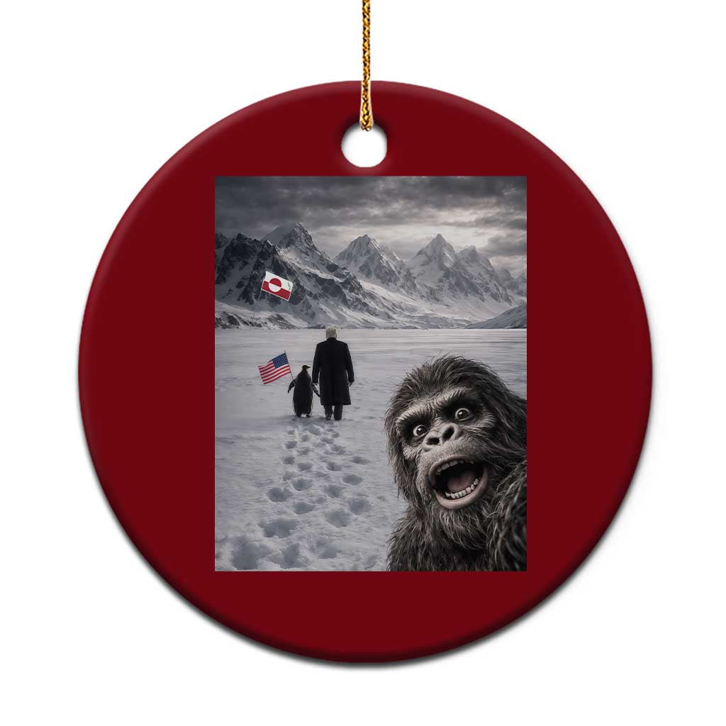Nihilist Penguin Trump Hiking Mountains Ceramic Ornament Funny Bigfoot Selfie But Why TS14 1pc Red Print Your Wear