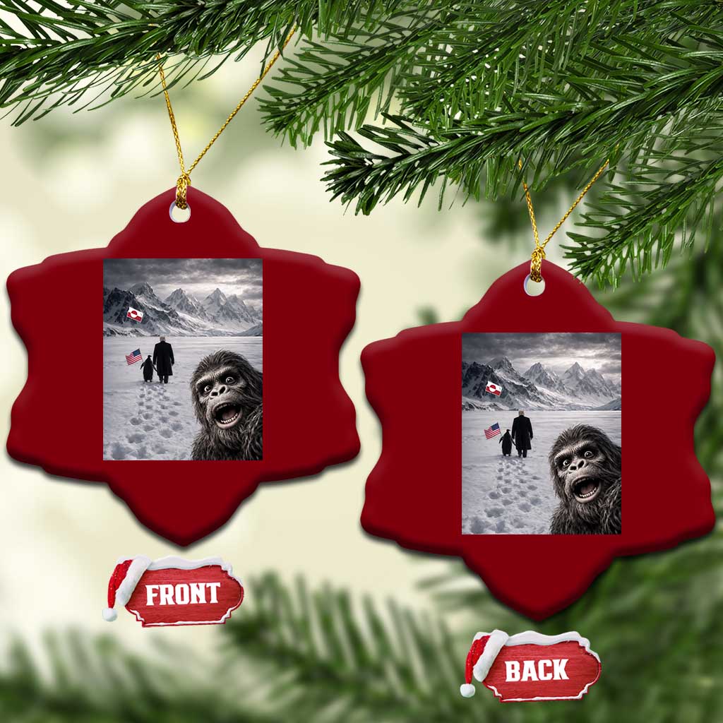 Nihilist Penguin Trump Hiking Mountains Ceramic Ornament Funny Bigfoot Selfie But Why TS14 Print Your Wear