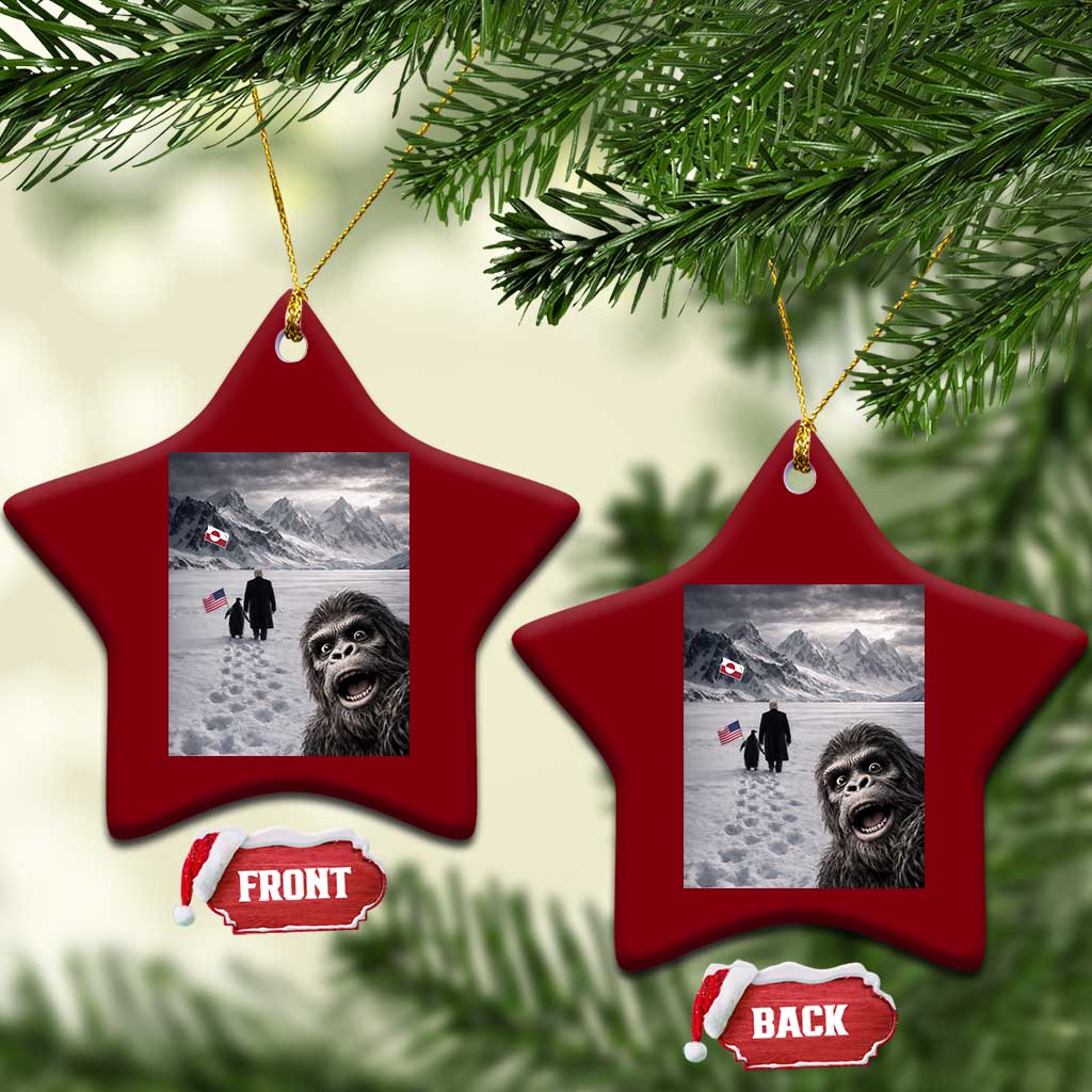 Nihilist Penguin Trump Hiking Mountains Ceramic Ornament Funny Bigfoot Selfie But Why TS14 Print Your Wear