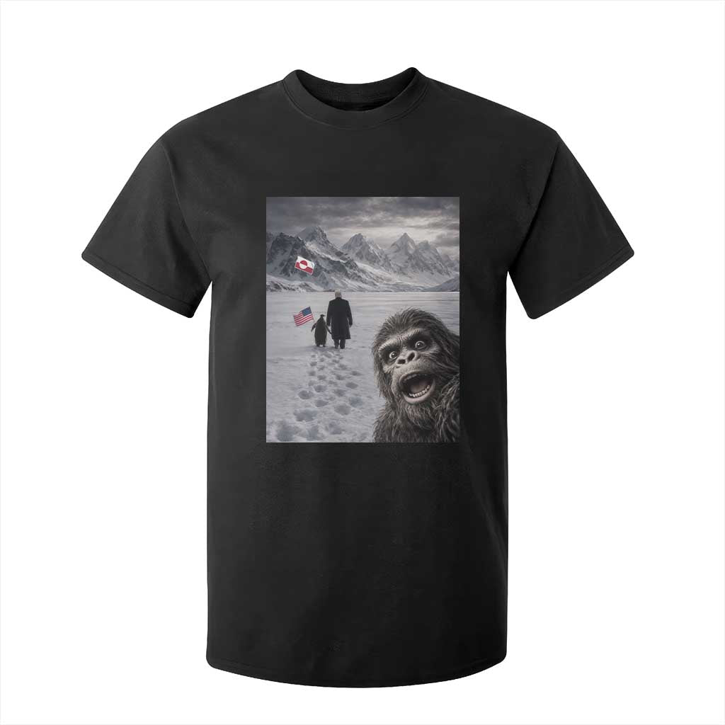 Nihilist Penguin Trump Hiking Mountains T Shirt For Kid Funny Bigfoot Selfie But Why TS14 Black Print Your Wear