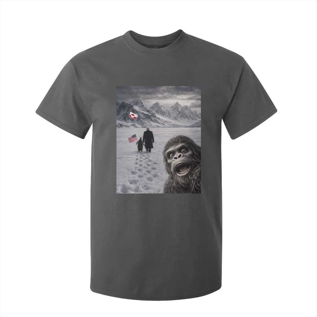 Nihilist Penguin Trump Hiking Mountains T Shirt For Kid Funny Bigfoot Selfie But Why TS14 Dark Heather Print Your Wear