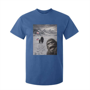 Nihilist Penguin Trump Hiking Mountains T Shirt For Kid Funny Bigfoot Selfie But Why TS14 Royal Blue Print Your Wear
