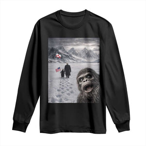 Nihilist Penguin Trump Hiking Mountains Long Sleeve Shirt Funny Bigfoot Selfie But Why TS14 Black Print Your Wear