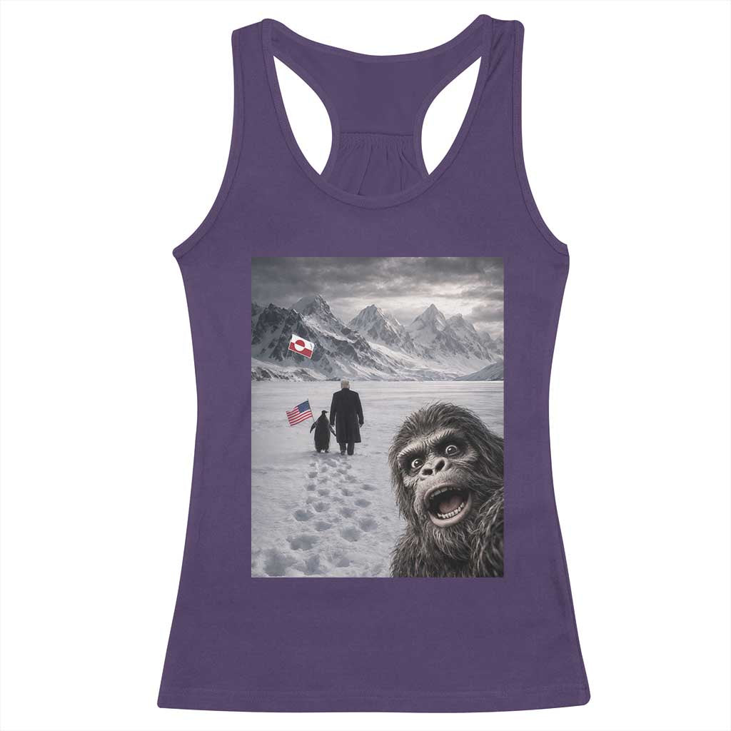 Nihilist Penguin Trump Hiking Mountains Racerback Tank Top Funny Bigfoot Selfie But Why TS14 Purple Print Your Wear