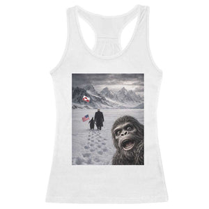 Nihilist Penguin Trump Hiking Mountains Racerback Tank Top Funny Bigfoot Selfie But Why TS14 White Print Your Wear