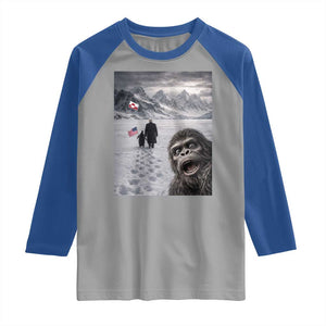 Nihilist Penguin Trump Hiking Mountains Raglan Shirt Funny Bigfoot Selfie But Why TS14 Sport Gray Royal Print Your Wear