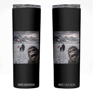 Nihilist Penguin Trump Hiking Mountains Skinny Tumbler Funny Bigfoot Selfie But Why TS14 Black Print Your Wear