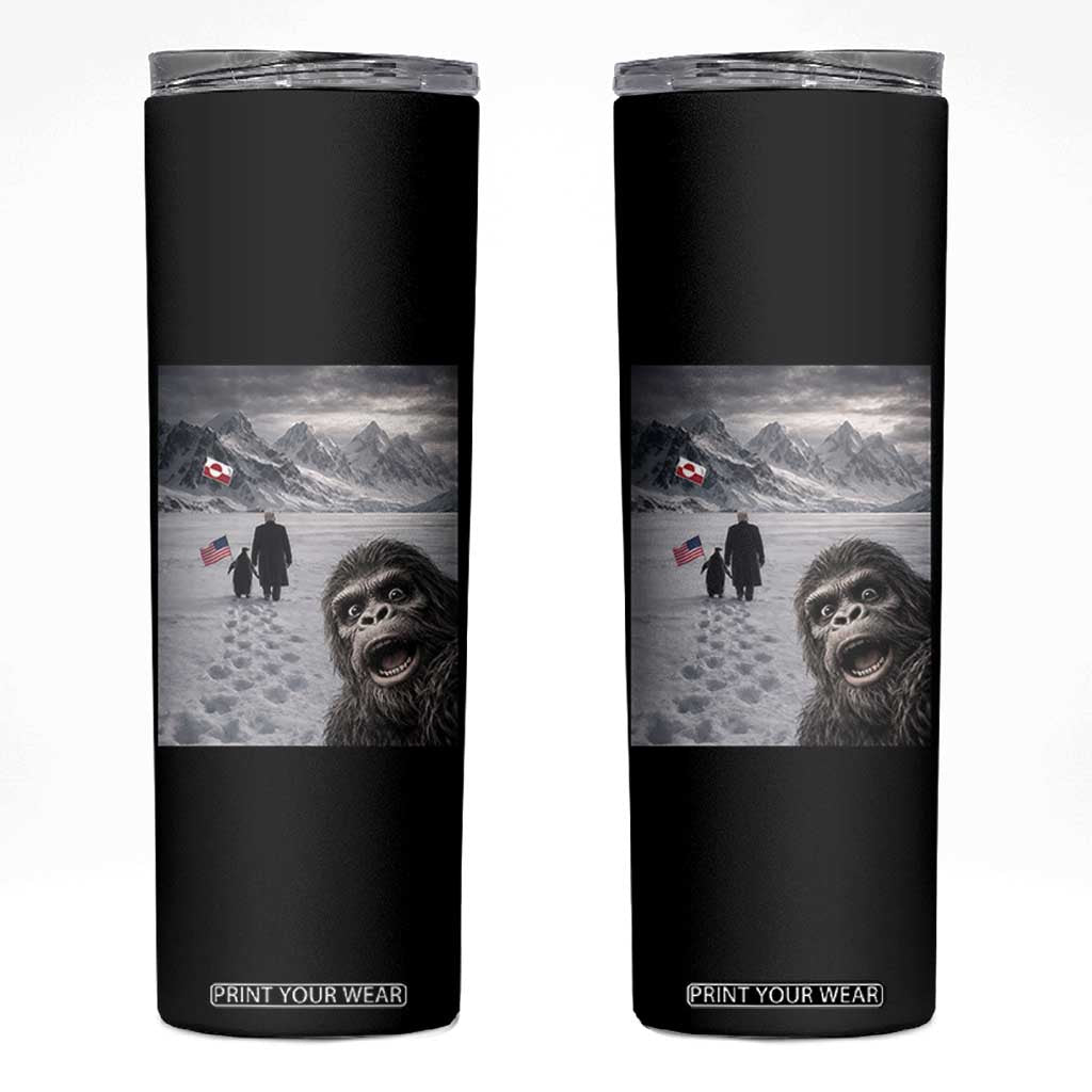 Nihilist Penguin Trump Hiking Mountains Skinny Tumbler Funny Bigfoot Selfie But Why TS14 Black Print Your Wear