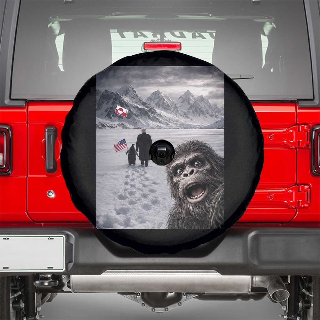 Nihilist Penguin Trump Hiking Mountains Spare Tire Cover Funny Bigfoot Selfie But Why TS14 Black Print Your Wear