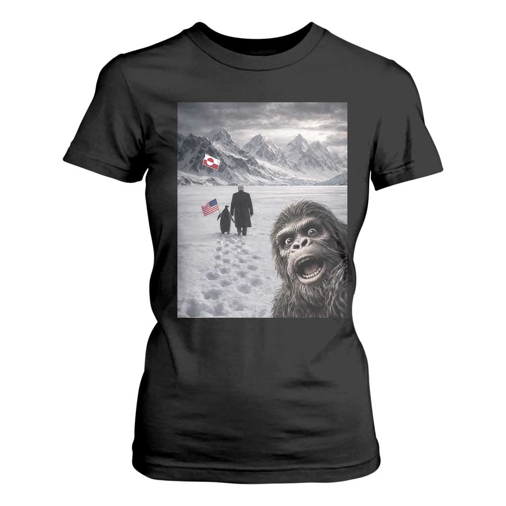 Nihilist Penguin Trump Hiking Mountains T Shirt For Women Funny Bigfoot Selfie But Why TS14 Black Print Your Wear