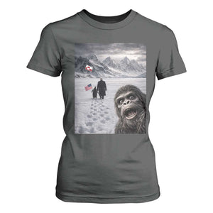Nihilist Penguin Trump Hiking Mountains T Shirt For Women Funny Bigfoot Selfie But Why TS14 Dark Heather Print Your Wear