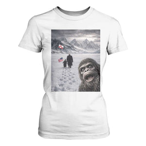 Nihilist Penguin Trump Hiking Mountains T Shirt For Women Funny Bigfoot Selfie But Why TS14 White Print Your Wear