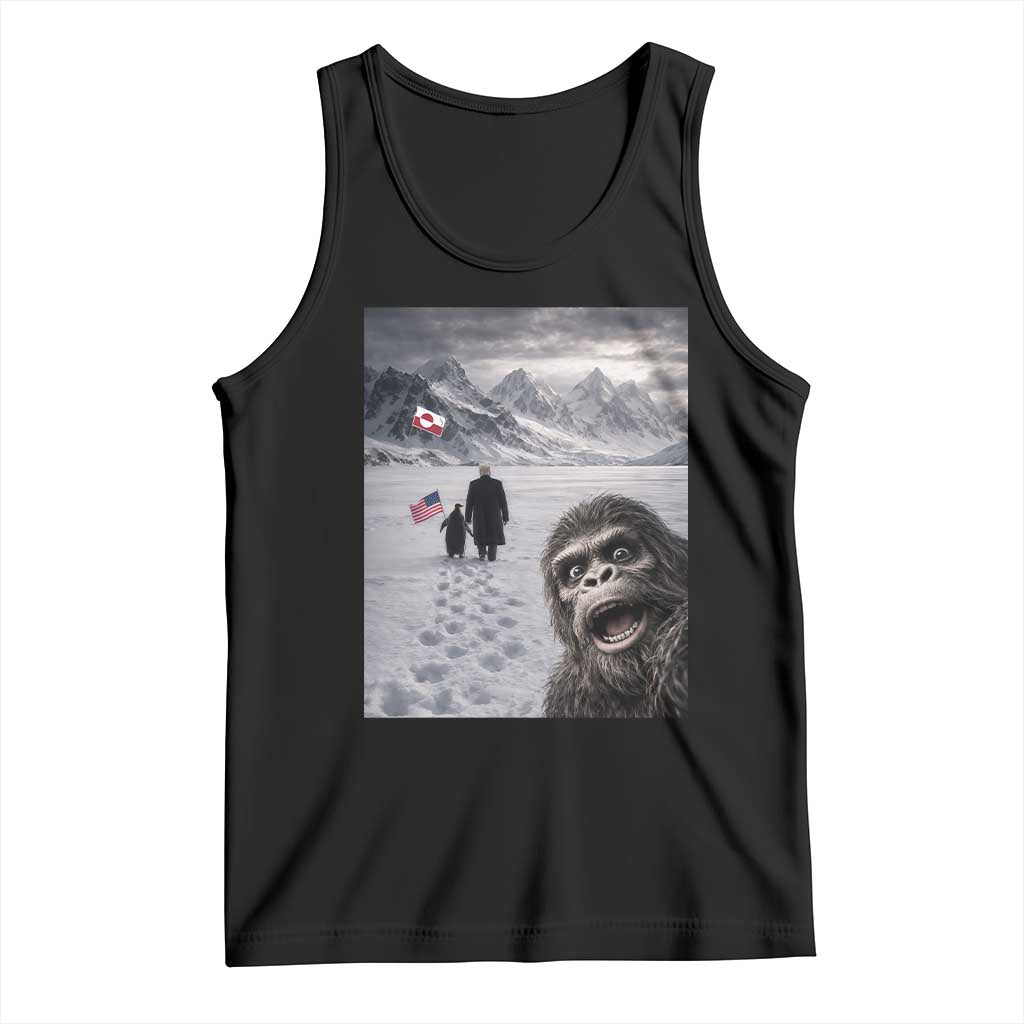 Nihilist Penguin Trump Hiking Mountains Tank Top Funny Bigfoot Selfie But Why TS14 Black Print Your Wear
