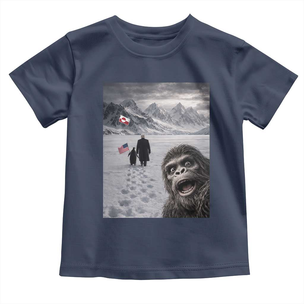 Nihilist Penguin Trump Hiking Mountains Toddler T Shirt Funny Bigfoot Selfie But Why TS14 Navy Print Your Wear