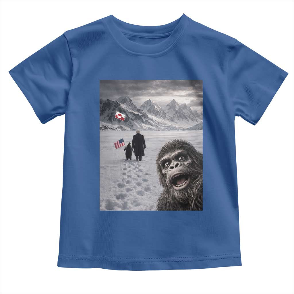 Nihilist Penguin Trump Hiking Mountains Toddler T Shirt Funny Bigfoot Selfie But Why TS14 Royal Blue Print Your Wear