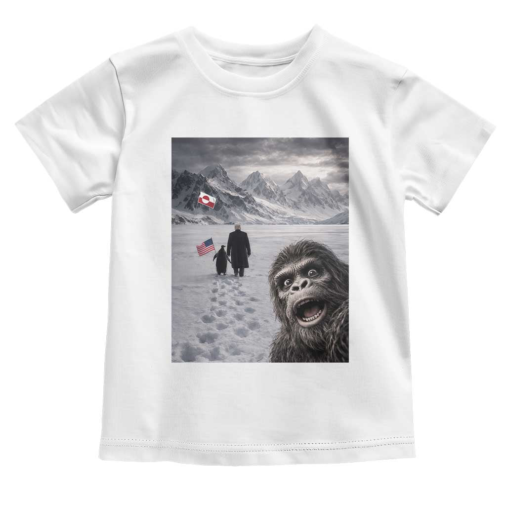 Nihilist Penguin Trump Hiking Mountains Toddler T Shirt Funny Bigfoot Selfie But Why TS14 White Print Your Wear