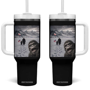 Nihilist Penguin Trump Hiking Mountains Tumbler With Handle Funny Bigfoot Selfie But Why TS14 One Size: 40 oz Black Print Your Wear