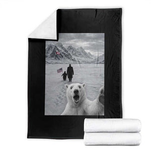 Nihilist Penguin Trump Hiking Mountains Throw Blanket Funny Polar Bear Selfie But Why TS14 Black Print Your Wear