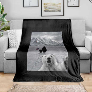 Nihilist Penguin Trump Hiking Mountains Throw Blanket Funny Polar Bear Selfie But Why TS14 Print Your Wear