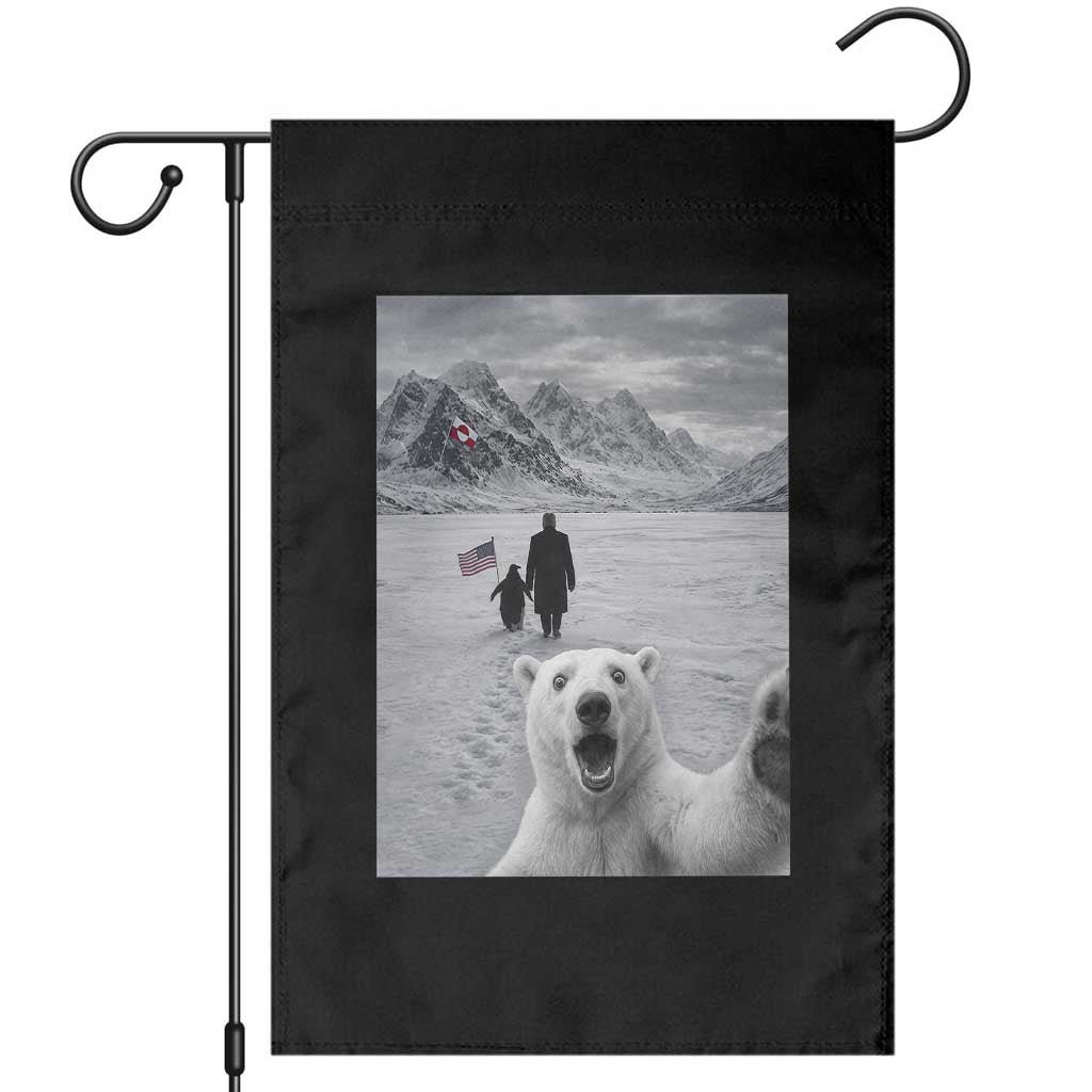 Nihilist Penguin Trump Hiking Mountains Garden Flag Funny Polar Bear Selfie But Why TS14 Black Print Your Wear