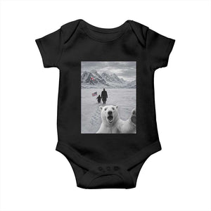 Nihilist Penguin Trump Hiking Mountains Baby Onesie Funny Polar Bear Selfie But Why TS14 Black Print Your Wear
