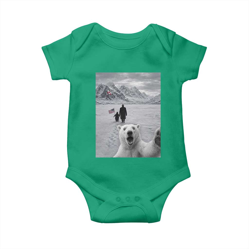 Nihilist Penguin Trump Hiking Mountains Baby Onesie Funny Polar Bear Selfie But Why TS14 Irish Green Print Your Wear