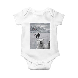 Nihilist Penguin Trump Hiking Mountains Baby Onesie Funny Polar Bear Selfie But Why TS14 White Print Your Wear