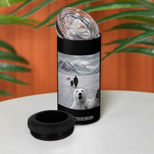 Nihilist Penguin Trump Hiking Mountains 4 in 1 Can Cooler Tumbler Funny Polar Bear Selfie But Why TS14 Print Your Wear