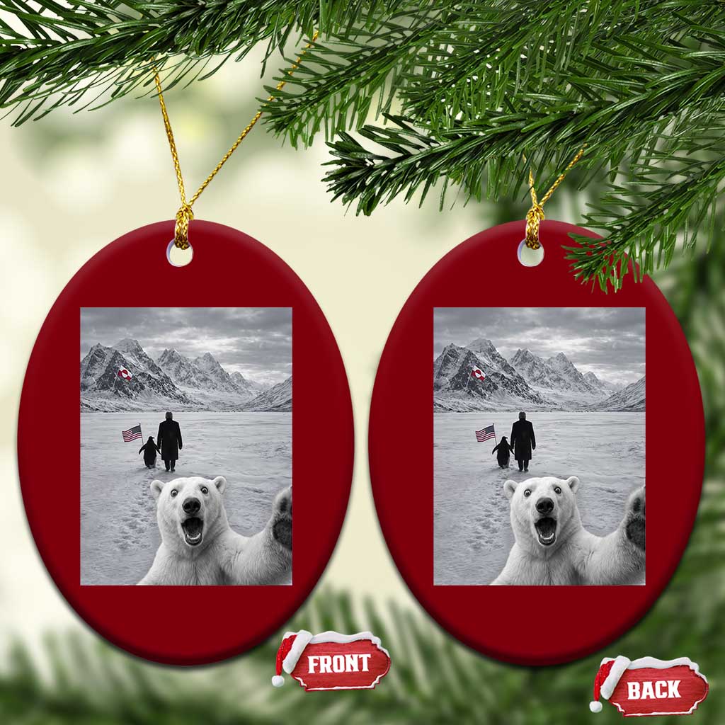 Nihilist Penguin Trump Hiking Mountains Ceramic Ornament Funny Polar Bear Selfie But Why TS14 Print Your Wear