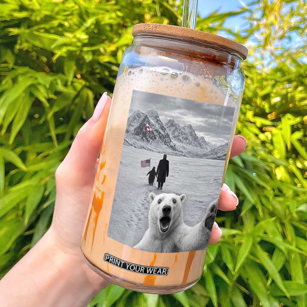 Nihilist Penguin Trump Hiking Mountains Glass Can Funny Polar Bear Selfie But Why TS14 Black Print Your Wear