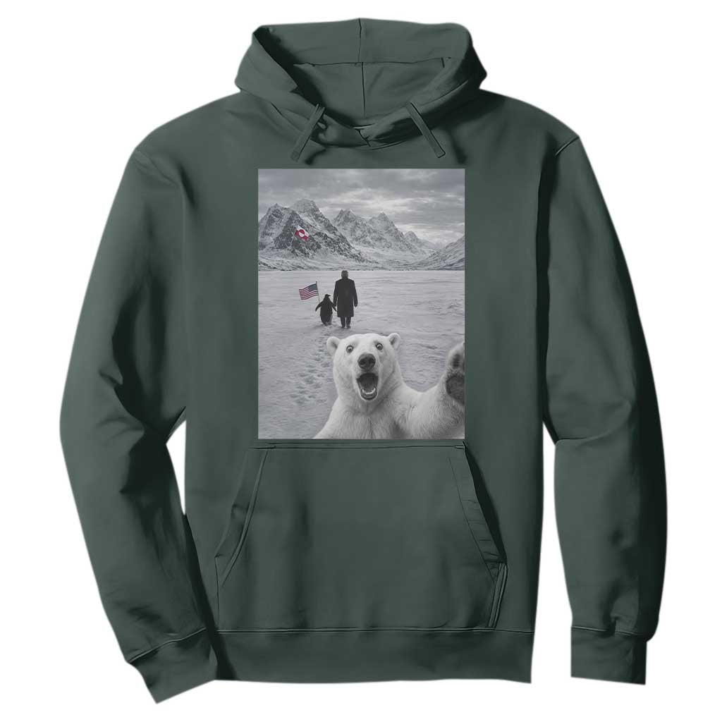 Nihilist Penguin Trump Hiking Mountains Hoodie Funny Polar Bear Selfie But Why TS14 Dark Forest Green Print Your Wear