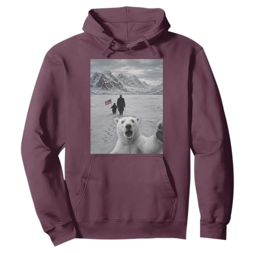 Nihilist Penguin Trump Hiking Mountains Hoodie Funny Polar Bear Selfie But Why TS14 Maroon Print Your Wear