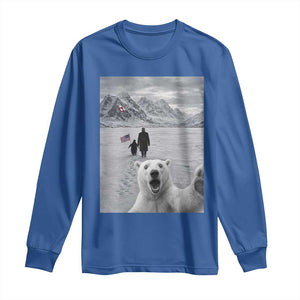 Nihilist Penguin Trump Hiking Mountains Long Sleeve Shirt Funny Polar Bear Selfie But Why TS14 Royal Blue Print Your Wear