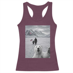 Nihilist Penguin Trump Hiking Mountains Racerback Tank Top Funny Polar Bear Selfie But Why TS14 Maroon Print Your Wear