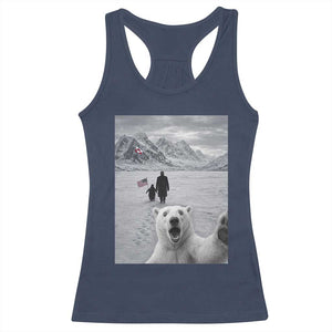 Nihilist Penguin Trump Hiking Mountains Racerback Tank Top Funny Polar Bear Selfie But Why TS14 Navy Print Your Wear