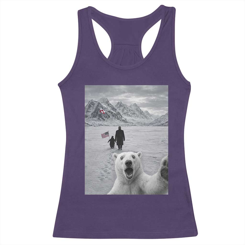 Nihilist Penguin Trump Hiking Mountains Racerback Tank Top Funny Polar Bear Selfie But Why TS14 Purple Print Your Wear