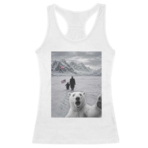 Nihilist Penguin Trump Hiking Mountains Racerback Tank Top Funny Polar Bear Selfie But Why TS14 White Print Your Wear