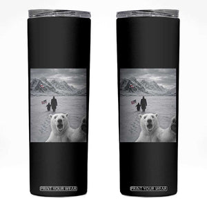 Nihilist Penguin Trump Hiking Mountains Skinny Tumbler Funny Polar Bear Selfie But Why TS14 Black Print Your Wear