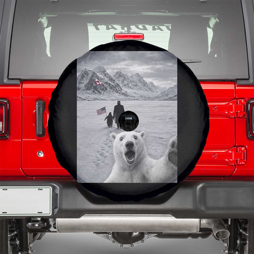 Nihilist Penguin Trump Hiking Mountains Spare Tire Cover Funny Polar Bear Selfie But Why TS14 Black Print Your Wear