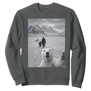 Nihilist Penguin Trump Hiking Mountains Sweatshirt Funny Polar Bear Selfie But Why TS14 Dark Heather Print Your Wear