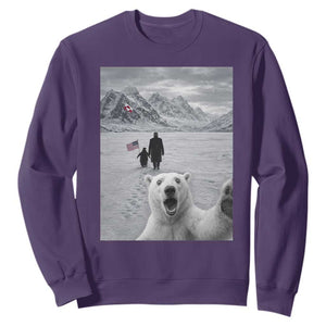 Nihilist Penguin Trump Hiking Mountains Sweatshirt Funny Polar Bear Selfie But Why TS14 Purple Print Your Wear