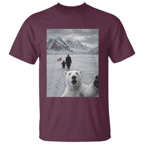 Nihilist Penguin Trump Hiking Mountains T Shirt Funny Polar Bear Selfie But Why TS14 Maroon Print Your Wear