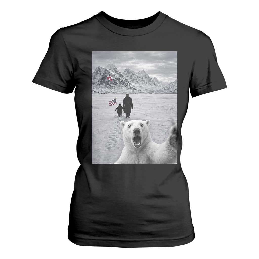 Nihilist Penguin Trump Hiking Mountains T Shirt For Women Funny Polar Bear Selfie But Why TS14 Black Print Your Wear